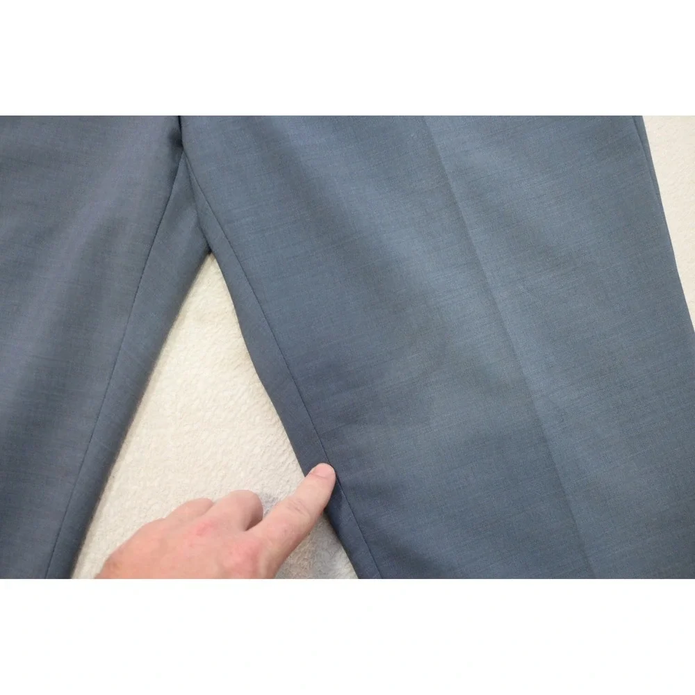J.Crew Thompson Dress Pants Mens 32x30 Blue Tapered Flat Wool Blend